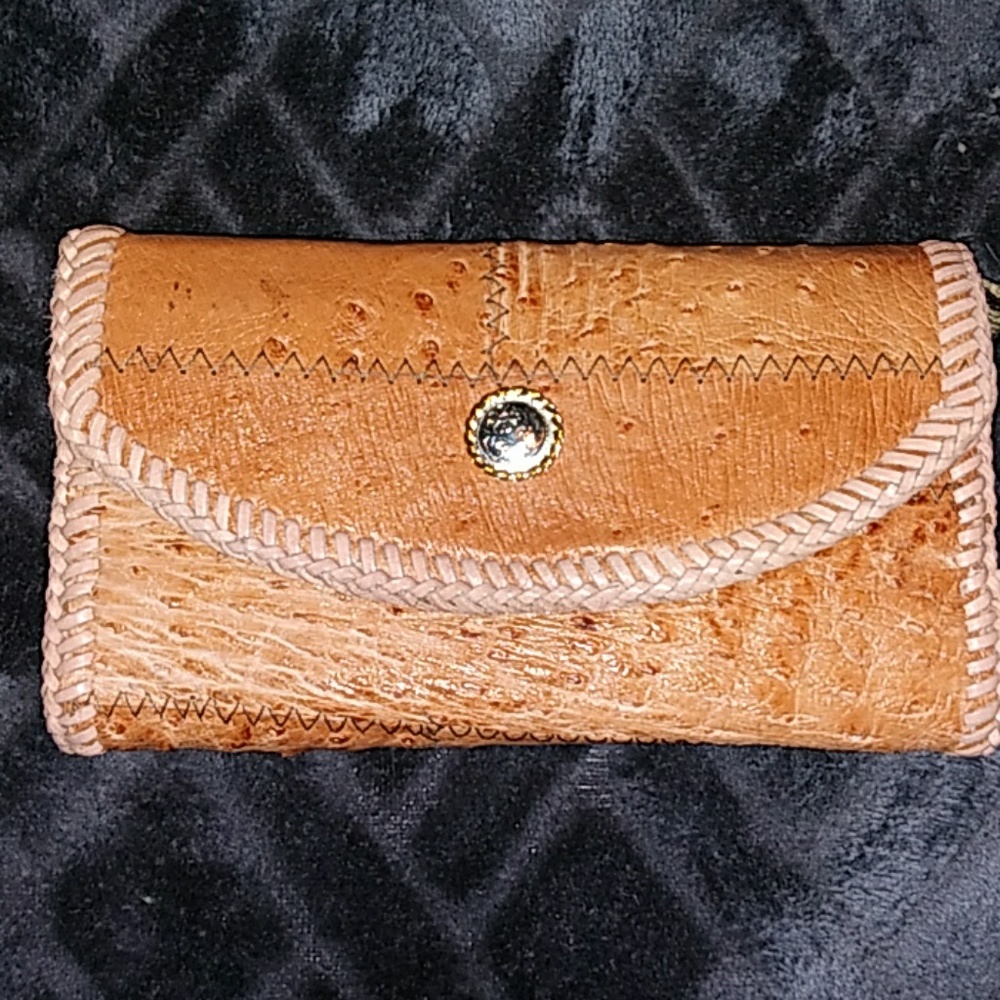Tandy ostrich leather wallet